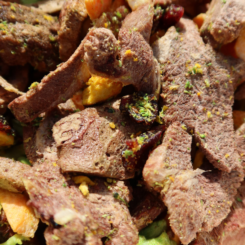 Premium grain-free, raw freeze-dried dog food with quality proteins. Shop NZ wide shipping. Wild Venison and cranberries.